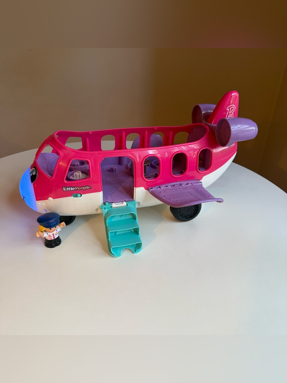 Fisher-Price Little Peoplet Barbie Musical Airplane Lights & Sounds Working